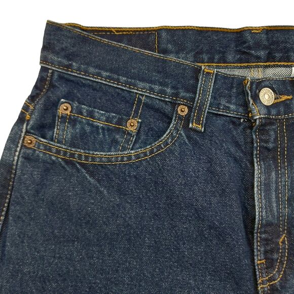 Levi's 505 Jeans Womens 8/M Blue Lower Rise Straight Leg Medium Wash American - Picture 4 of 11
